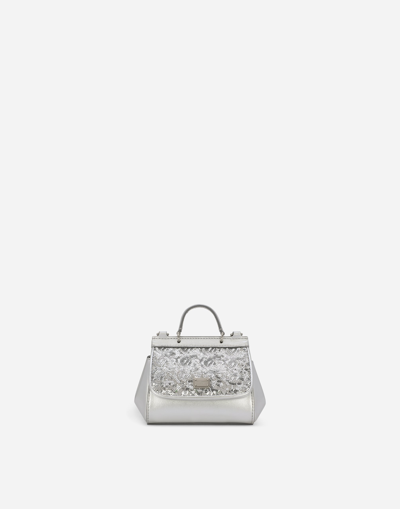 DOLCE & GABBANA FOILED NAPPA LEATHER MINI SICILY BAG