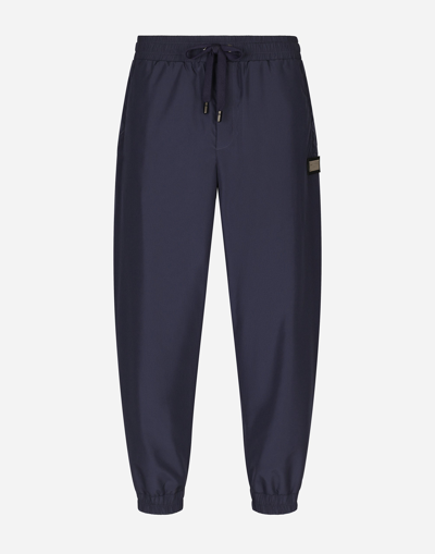 DOLCE & GABBANA NYLON JOGGING PANTS WITH BRANDED TAG