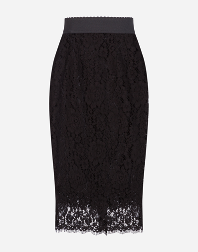 DOLCE & GABBANA LACE PENCIL SKIRT