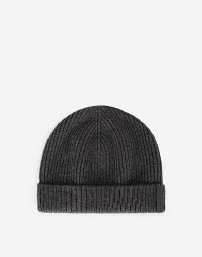 DOLCE & GABBANA WOOL FISHERMAN’S RIB KNIT HAT