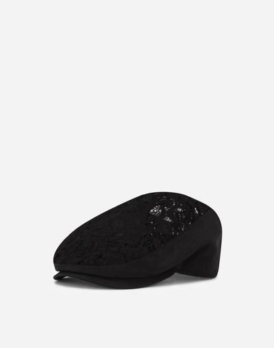DOLCE & GABBANA LACE FLAT CAP