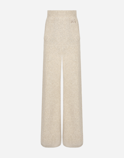 DOLCE & GABBANA FLARED LLAMA WOOL PANTS