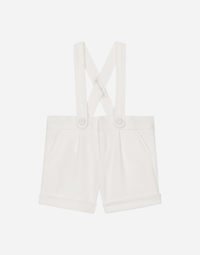 DOLCE & GABBANA TEXTURED JERSEY DUNGAREES
