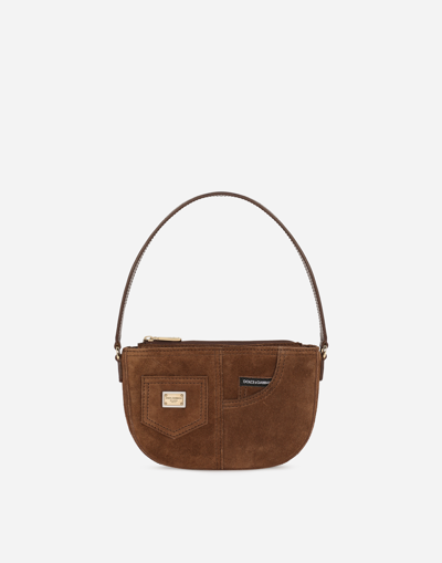 DOLCE & GABBANA SUEDE SHOULDER BAG