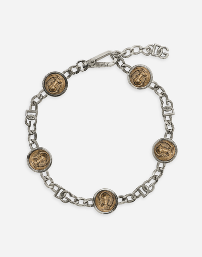 DOLCE & GABBANA NECKLACE WITH COINS AND DG LOGO