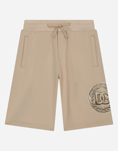 DOLCE & GABBANA COIN-PRINT BASKET SHORTS