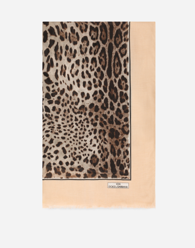 DOLCE & GABBANA LEOPARD-PRINT CASHMERE AND MODAL SCARF (135 X 200)