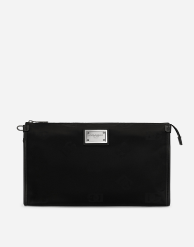 DOLCE & GABBANA NYLON POUCH WITH LOGO
