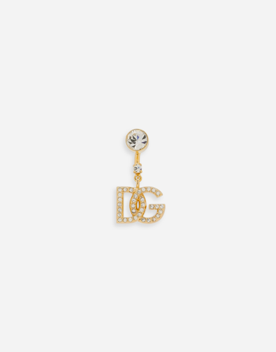 DOLCE & GABBANA SINGLE EARRING WITH DG LOGO