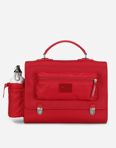 DOLCE & GABBANA NYLON SATCHEL WITH DG LOGO