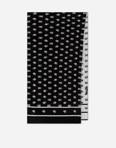 DOLCE & GABBANA JACQUARD KNIT SCARF WITH DG MONOGRAM