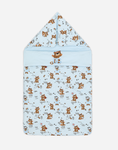 DOLCE & GABBANA BABY LEOPARD-PRINT JERSEY SLEEP SACK