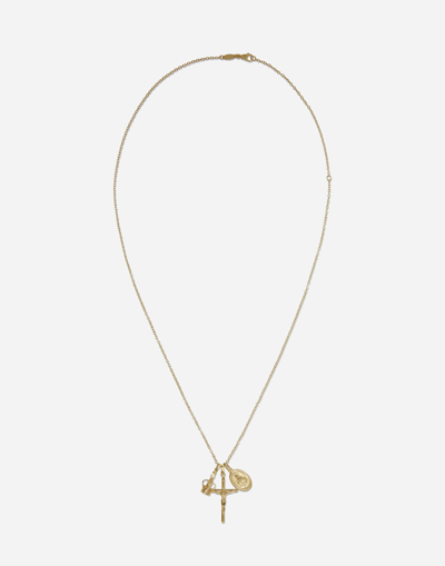 DOLCE & GABBANA SICILY PENDANT IN YELLOW GOLD