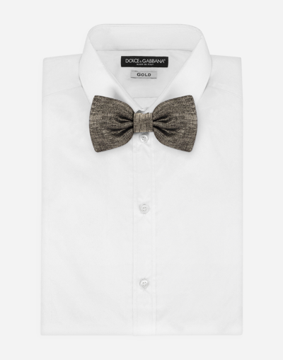 DOLCE & GABBANA TIE-PRINT SILK JACQUARD BOW TIE