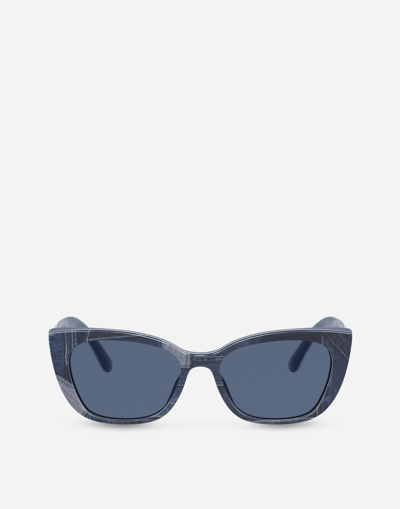 DOLCE & GABBANA DENIM PATCHWORK SUNGLASSES