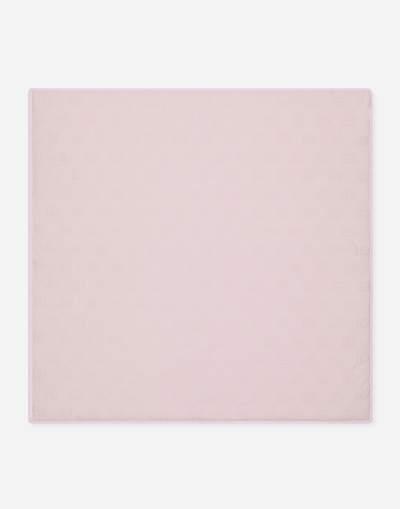 DOLCE & GABBANA JERSEY BLANKET WITH JACQUARD DG LOGO