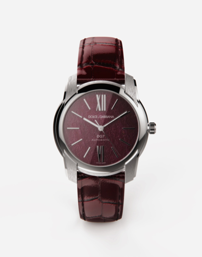 DOLCE & GABBANA DG7 WATCH IN STEEL WITH RUBY