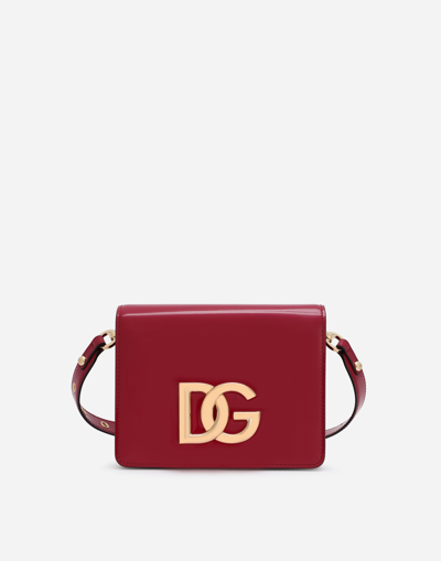 DOLCE & GABBANA POLISHED CALFSKIN 3.5 CROSSBODY BAG