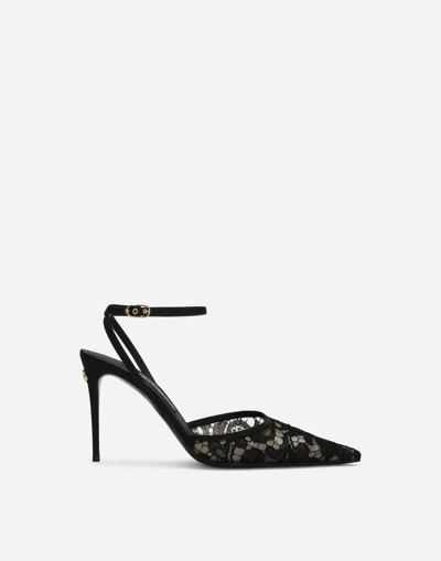 DOLCE & GABBANA LACE SLINGBACKS