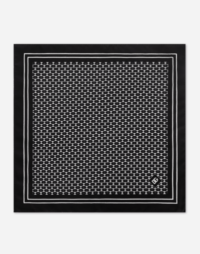 DOLCE & GABBANA PRINTED SILK POCKET SQUARE