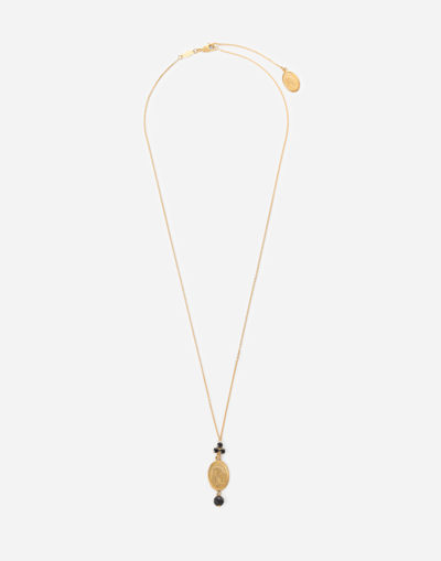 DOLCE & GABBANA TRADITION PENDANT IN YELLOW 18KT GOLD WITH MEDALS
