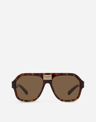 DOLCE & GABBANA DG PLAQUE SUNGLASSES