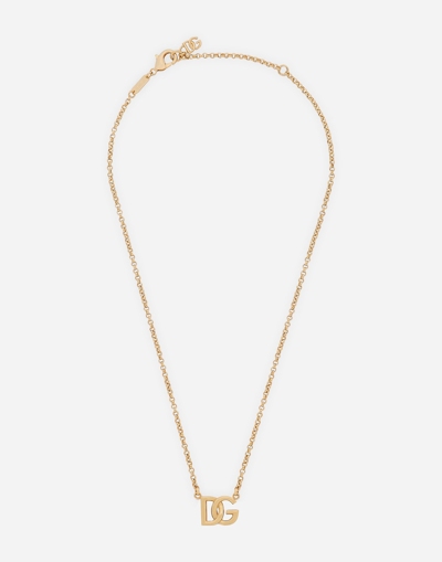 DOLCE & GABBANA FINE LINK NECKLACE WITH DG LOGO