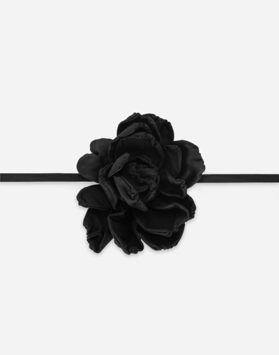 DOLCE & GABBANA CHOKER WITH FLORAL DETAILING
