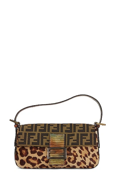 FENDI ZUCCA MAMMA BAGUETTE SHOULDER BAG