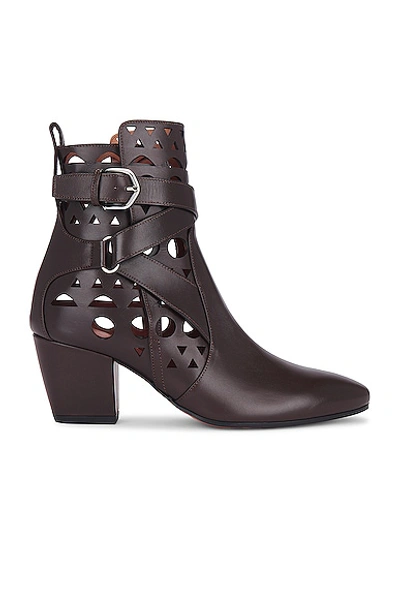 ALAÏA PERFORATED ANKLE BOOT