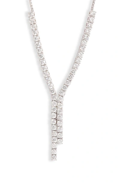 NADRI NADRI CUBIC ZIRCONIA FRONTAL NECKLACE
