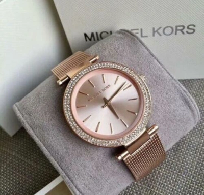 MICHAEL KORS MICHAEL KORS MK3369 DARCI ROSE GOLD STAINLESS STEEL BRACELET ANALOG WOMEN WATCH