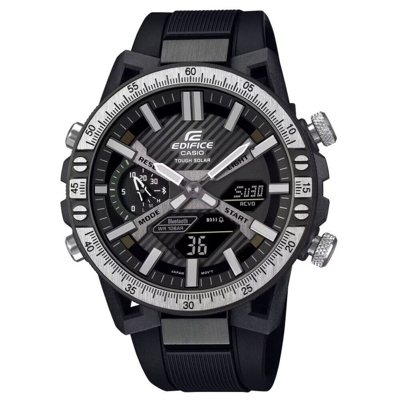 CASIO CASIO EDIFICE BLACK DIAL RESIN STRAP MEN WATCH ECB-2000TP-1ADF