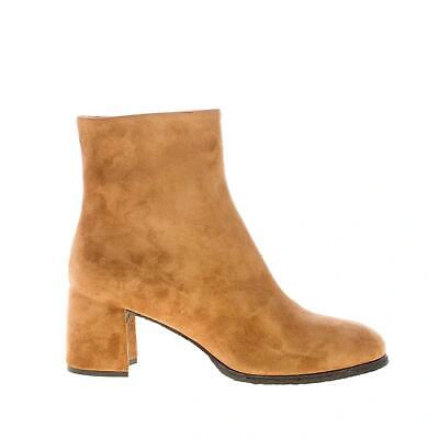 DEL CARLO DEL CARLO WOMEN SHOES BROWN ROVERE SUEDE HOLLY ANKLE BOOT SIDE ZIP MADE IN ITALY