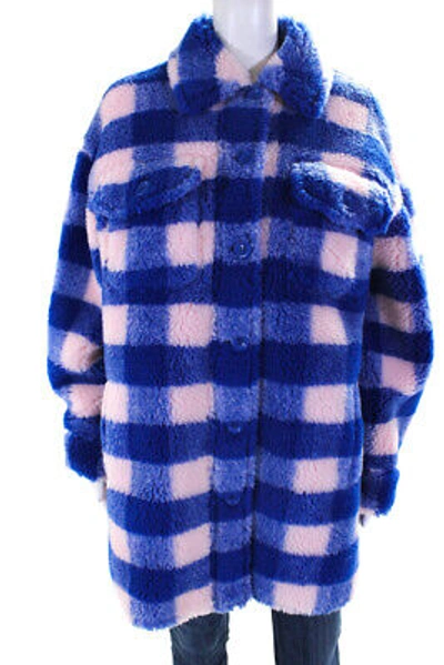 STUDIO STAND STUDIO WOMENS SABI JACKET - ELECTRIC BLUE/DUSTY PINK SIZE 34