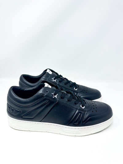 JIMMY CHOO JIMMY CHOO HAWAII LEATHER BLACK LOW TOP SNEAKER 44