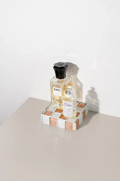 SUBTLE ART STUDIOS GLASS TILE CHECKERED CUBE IN CARAMEL MACCHIATO AT URBAN OUTFITTERS