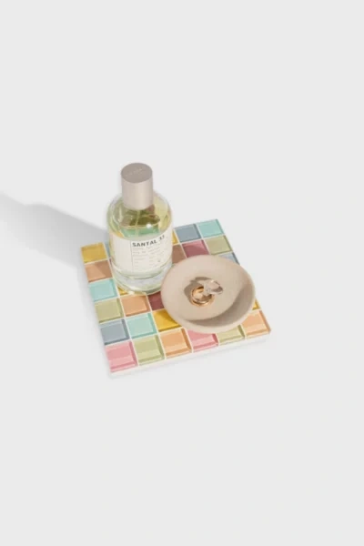 SUBTLE ART STUDIOS SQUARE CHECKERED GLASS TILE TRAY IN PASTEL SPRINKLES AT URBAN OUTFITTERS