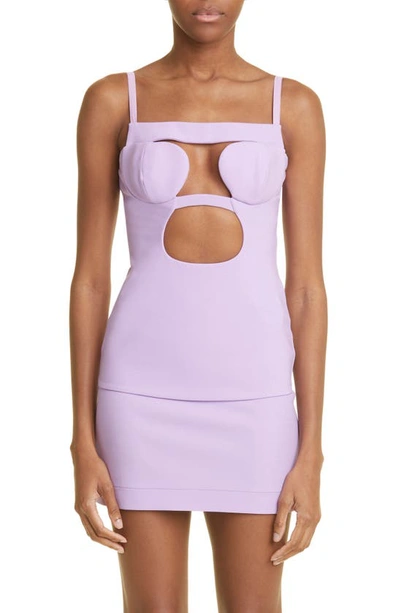 NENSI DOJAKA CUTOUT PADDED CORSET TOP