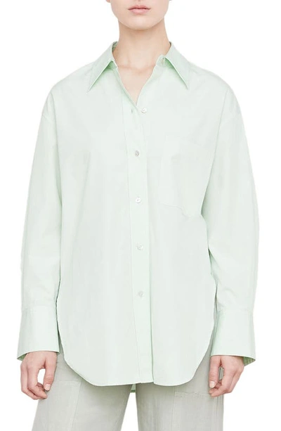 VINCE VINCE OVERSIZE COTTON BUTTON-UP SHIRT