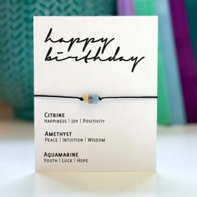 MOLLY & IZZIE - ADJUSTABLE CRYSTAL BRACELET 'HAPPY BIRTHDAY'