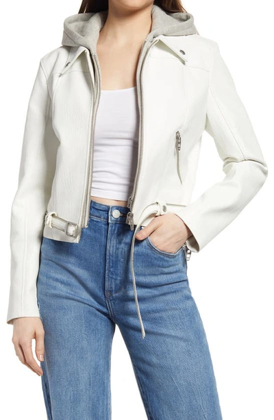 BLANKNYC MOTO JACKET WITH REMOVABLE INSET BIB