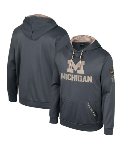 COLOSSEUM MEN'S COLOSSEUM CHARCOAL MICHIGAN WOLVERINES OHT MILITARY-INSPIRED APPRECIATION PULLOVER HOODIE