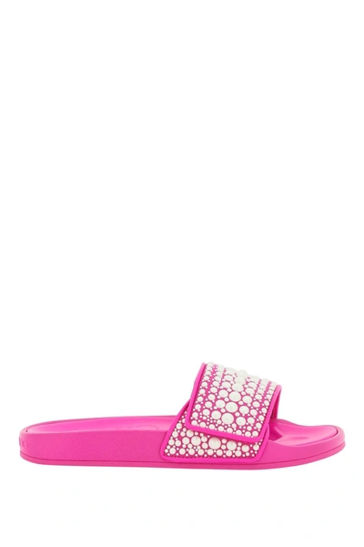 JIMMY CHOO JIMMY CHOO RUBBER SLIDES WITH PEARLS WOMEN