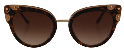 DOLCE & GABBANA DOLCE & GABBANA BROWN GRADIENT ACETATE TOP HAVANA DG4340 WOMEN'S SUNGLASSES