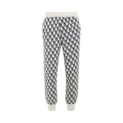 WE11 DONE MEN'S LOGO KNIT JACQUARD TROUSER