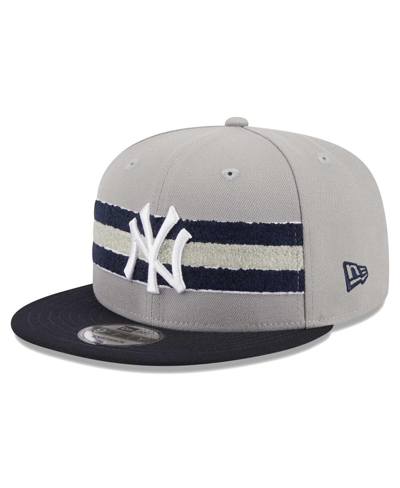 NEW ERA MEN'S NEW ERA GRAY, NAVY NEW YORK YANKEES BAND 9FIFTY SNAPBACK HAT