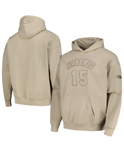 PRO STANDARD MEN'S PRO STANDARD TAN KANSAS CITY CHIEFS PLAYER NAME AND NUMBER PULLOVER HOODIE