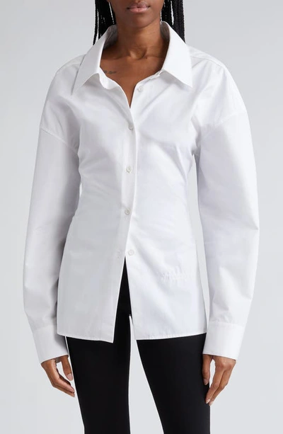 ALEXANDER WANG ALEXANDER WANG MIXED MEDIA BUTTON-UP SHIRT