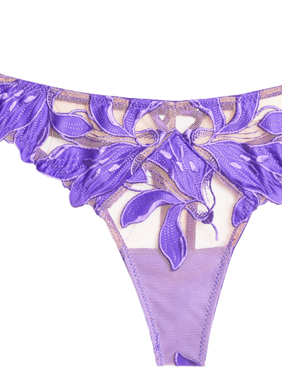 FLEUR DU MAL LILY EMBROIDERY HIPSTER THONG